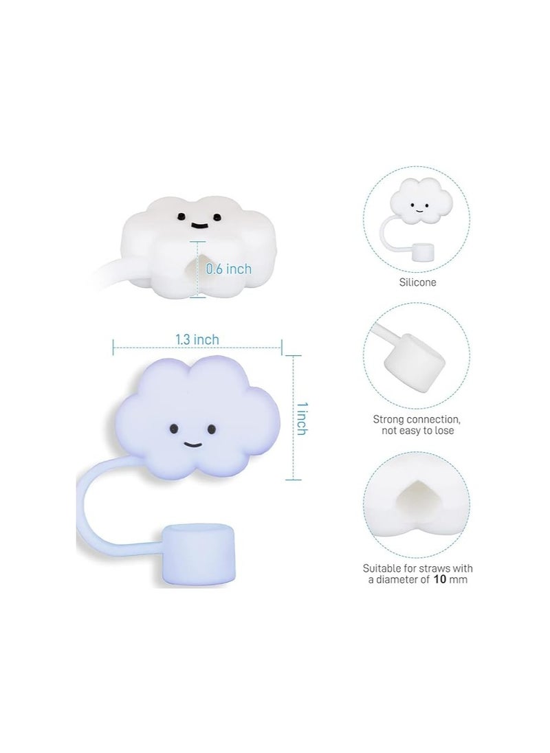Generic Compatible with Stanley 30&40 Oz Tumbler, 10mm Cloud Shape Cover, Cute Silicone Cloud Straw Covers, Straw Protectors, Soft Silicone for 10mm Straws (12, Multicolor Cloud)  - Image 3