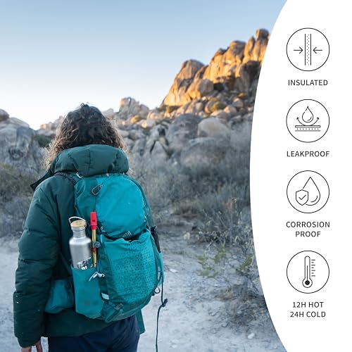 Bambaw Metal Insulated Water Bottle 16 oz | Stainless Steel Water Bottle Insulated | Reusable Water Bottle | Vacuum Insulated Water Bottle | Hot Water Bottle | Metal Water Bottle | Water Bottle 500 ml - Image 3
