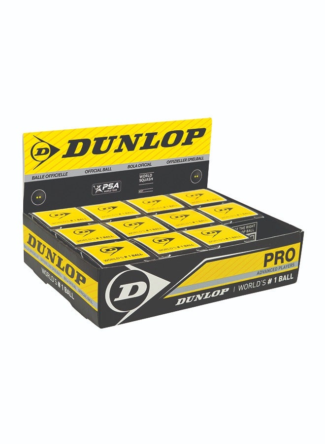 DUNLOP Pro Double Dot Squash Ball Black - Image 3