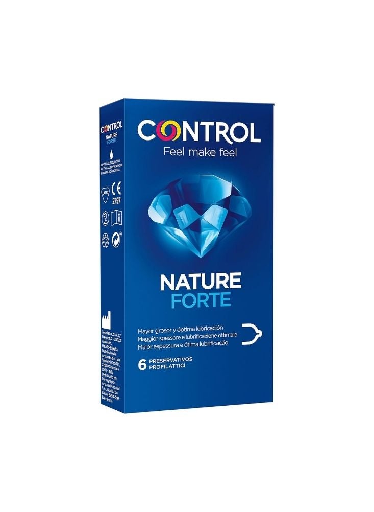 كنترول واقيات ذكرية كونترول نيتشر فورت – لاتكس أكثر سماكة وتشحيم مثالي (عبوة ٦ واقيات)
