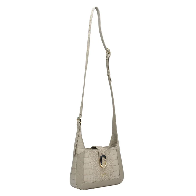 دا ميلانو Genuine Leather Cream Sling Bag