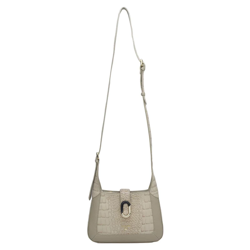 دا ميلانو Genuine Leather Cream Sling Bag