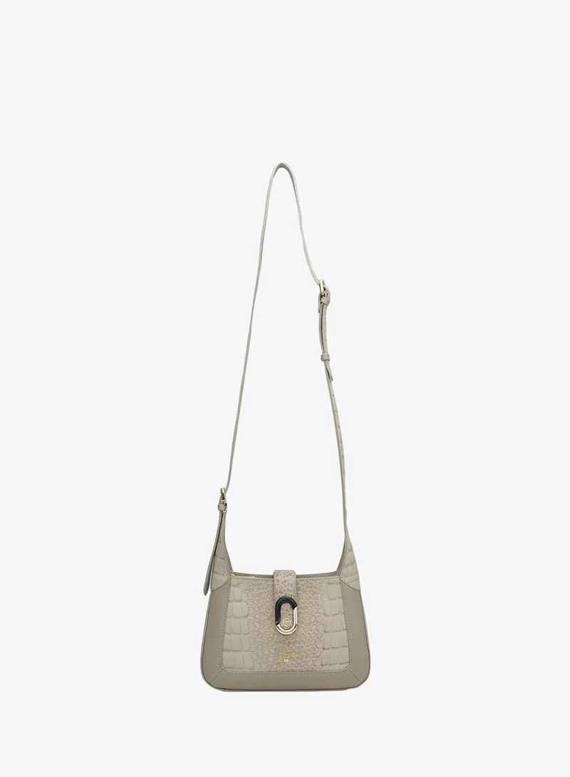 دا ميلانو Genuine Leather Cream Sling Bag