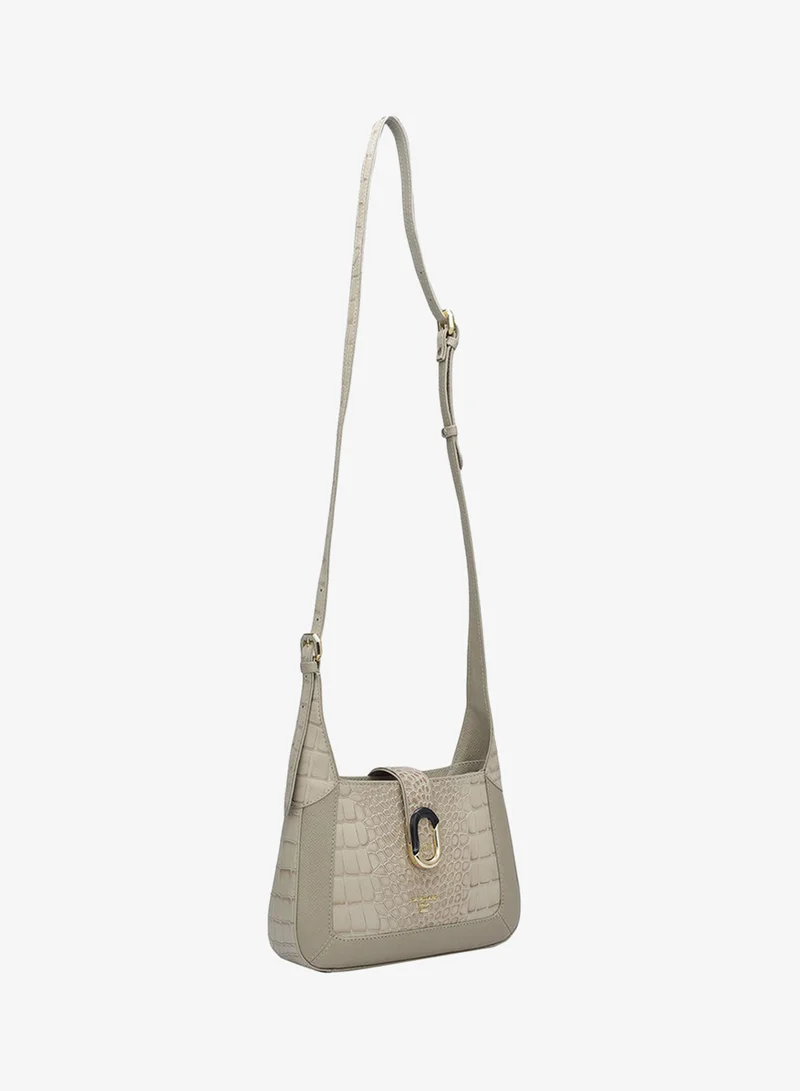 دا ميلانو Genuine Leather Cream Sling Bag