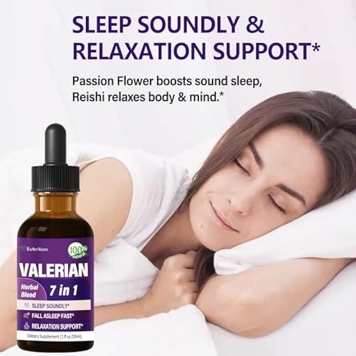 Eubrition Valerian Root Sleep Support Drops, Natural Herbal Supplement Tincture with Passion Flower and Chamomile Extract for Better Sleep & Relaxation. 2oz - Image 3