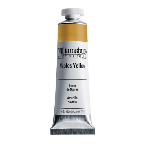 Williamsburg Artist Oil Colors by GOLDEN, Naples Yellow, 37 ml tube, Professional Oil Paint, Opaque - Image 1
