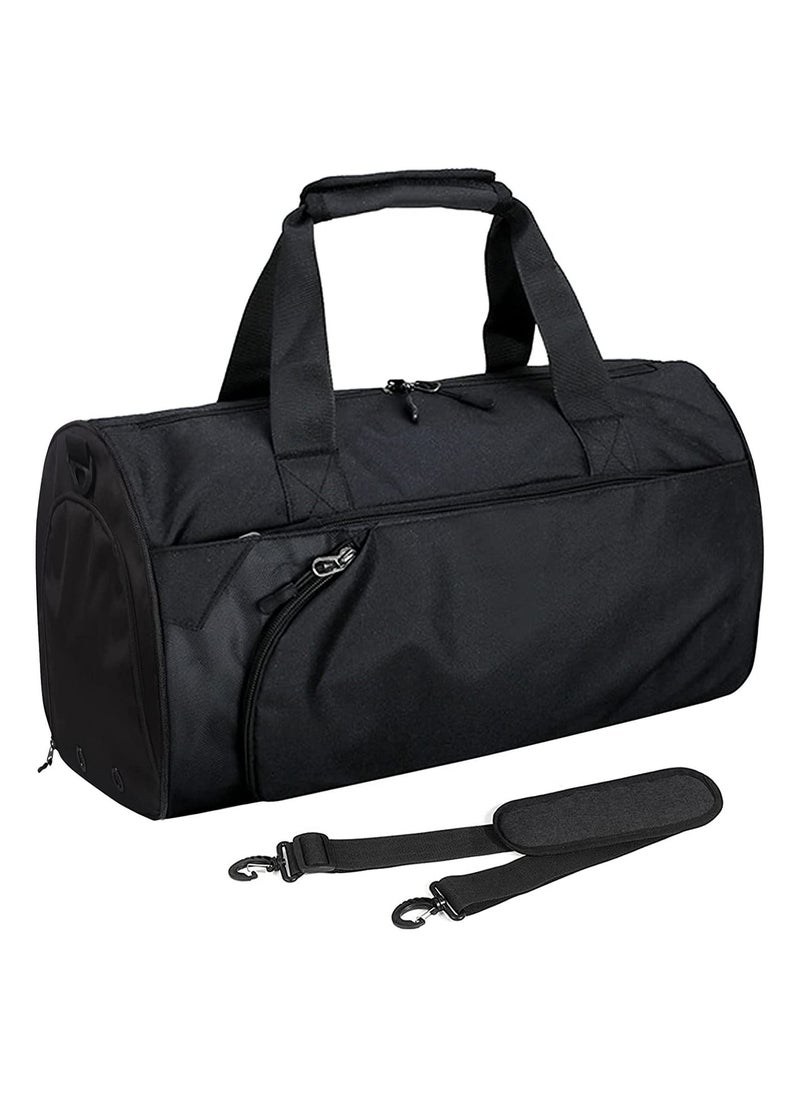 Soofam Sports Gym Bag with Shoes Compartment Wet Pocket Waterproof Travel Duffel Bag for Men and Women Black  - Image 1
