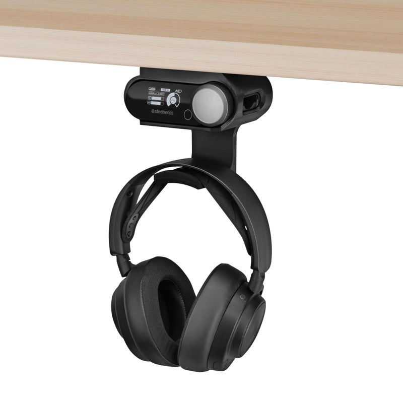 BRAINWAVZ Under Desk Headphone Hanger Stand for Steelseries Arctis Nova Pro Wireless Headsets with Dock for the Wireless Base Station by Brainwavz HPS02 - Image 2