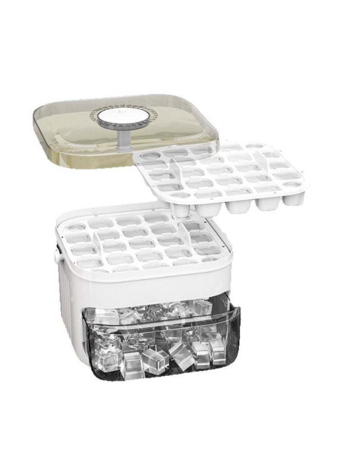 علبة مكعبات الثلج مع غطاء، علب الثلج للمرونة المجمدة، علب مكعبات الثلج صنع 50 قطعة، مكعبات الثلج مع علبتين حاوية الثلج - Image 5