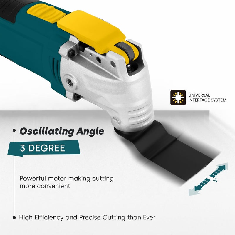 Enventor Multi Tool Saw  2.5Amp Electric Oscillating Tool Kit Corded With 28Pcs Saw Accessories  6 Variable Speeds  3 Oscillating Angle Oscillating Saw For Cutting  Scraping  Sanding - Image 4