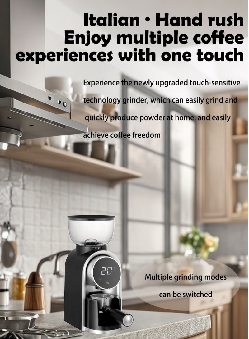12-Cup Capacity, 25 Gears Precision Electric Coffee Grinder, Stainless Steel Body, LCD Visual Screen for flavors of Turkish/Espresso/Mocha/Drip/French Press  - Image 2