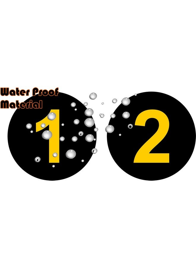 إمبرينت ملصقات أرقام ذاتية اللصق من 1 إلى 80، قطر 2 بوصة، لون أسود وأصفر دائري - Image 3