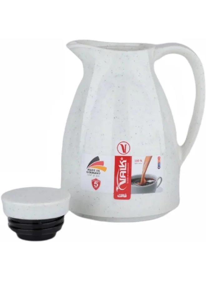 Valk Double Wall Glass Anti-Leakage Wide Mouth Vacuum Flask White 1.5 L 04-378