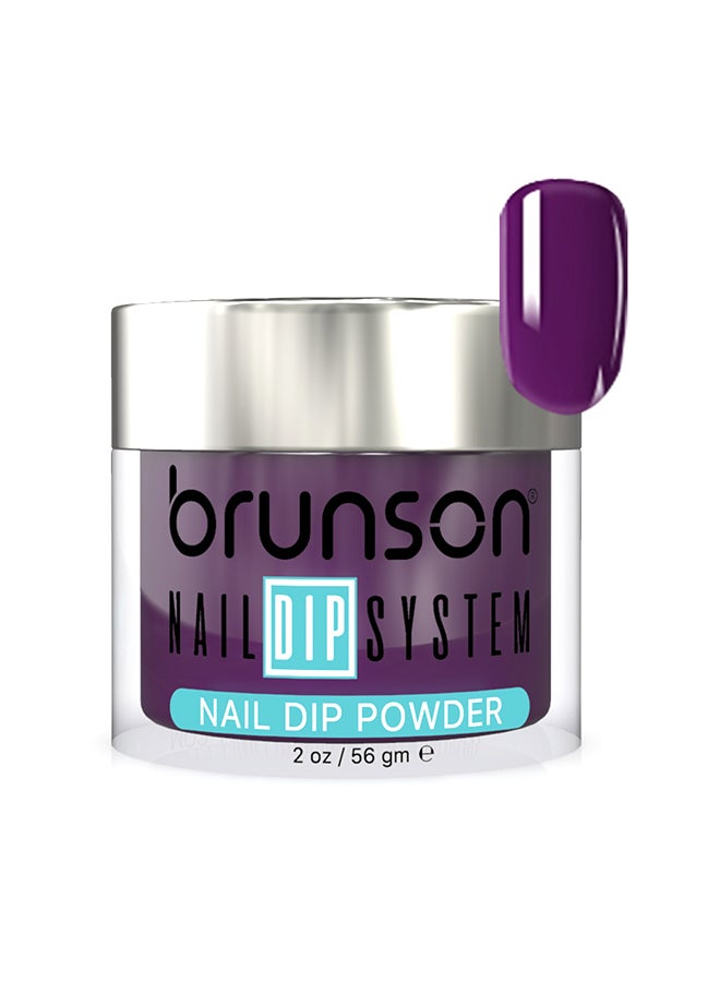 brunson Nail Dip Powder Dip And Buff System Color 56gm, French Nail Art Starter Manicure Salon DIY At Home Odor Free And Long Lasting No Needed Nail Lamp Curing BDK172