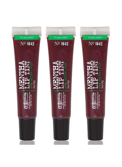 C. O. Bigelow C.O. Bigelow Plum Mint Mentha Lip Tint Trio Moisturizing Lip  Balms For Dry Lips Light Purple Tinted Lip Gloss Bulk Lip Balm 3 Pack 0.5  Oz Each