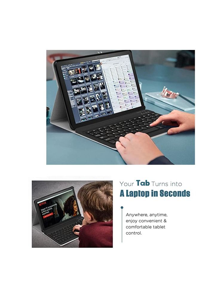 سي سي اي تي كمبيوتر لوحي CCIT A103 Pro 5G 10.1 بوصة ثنائي الشريحة وذاكرة وصول عشوائي 8 جيجابايت وذاكرة قراءة فقط 512 جيجابايت وبطارية 5800 مللي أمبير في الساعة مع لوحة مفاتيح لاسلكية وغطاء لوحي من البولي يوريثان - Image 3