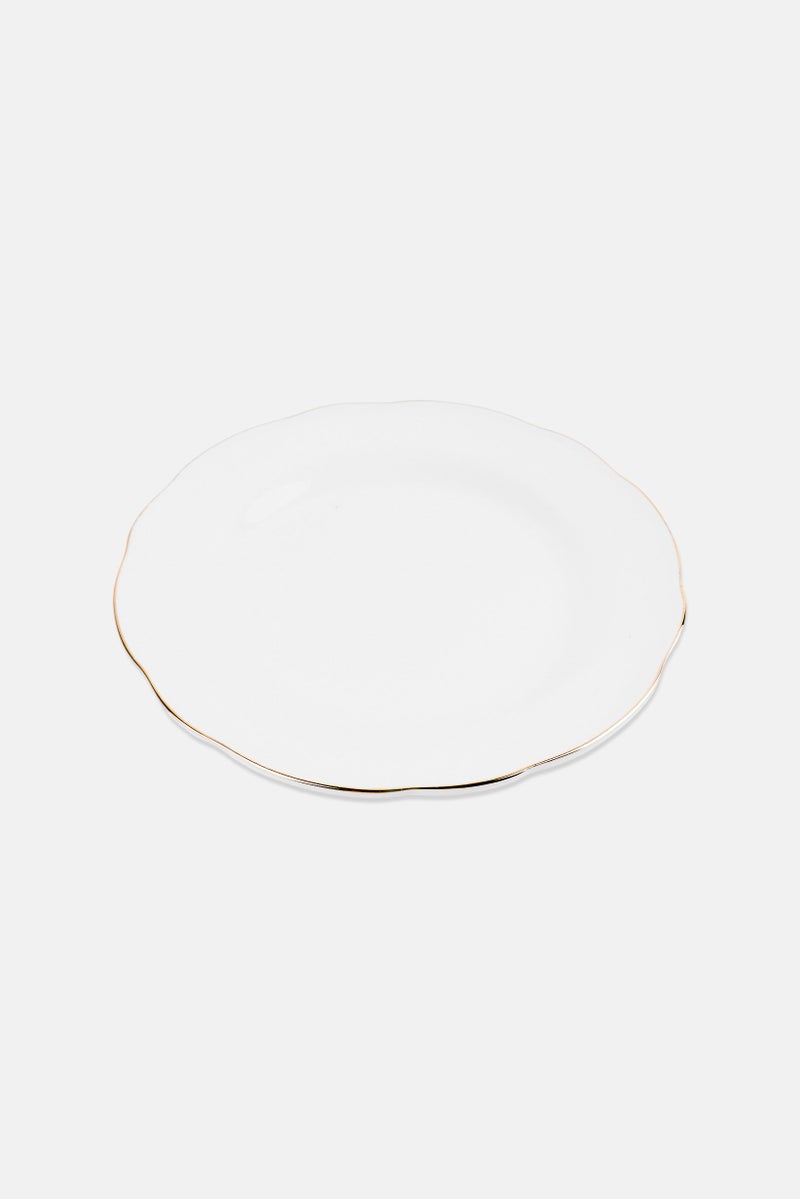 Muy Mucho Porcelain Desert Plate, White - Image 3