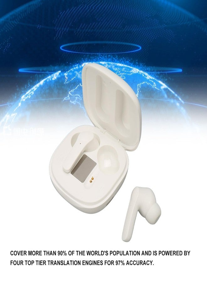 Sanpyl Language Translator Earbuds, Support 74 Languages 70 Accents Real Time 4 Translation Modes BT 5.0, Earbuds for Travel (White-1) - Image 3