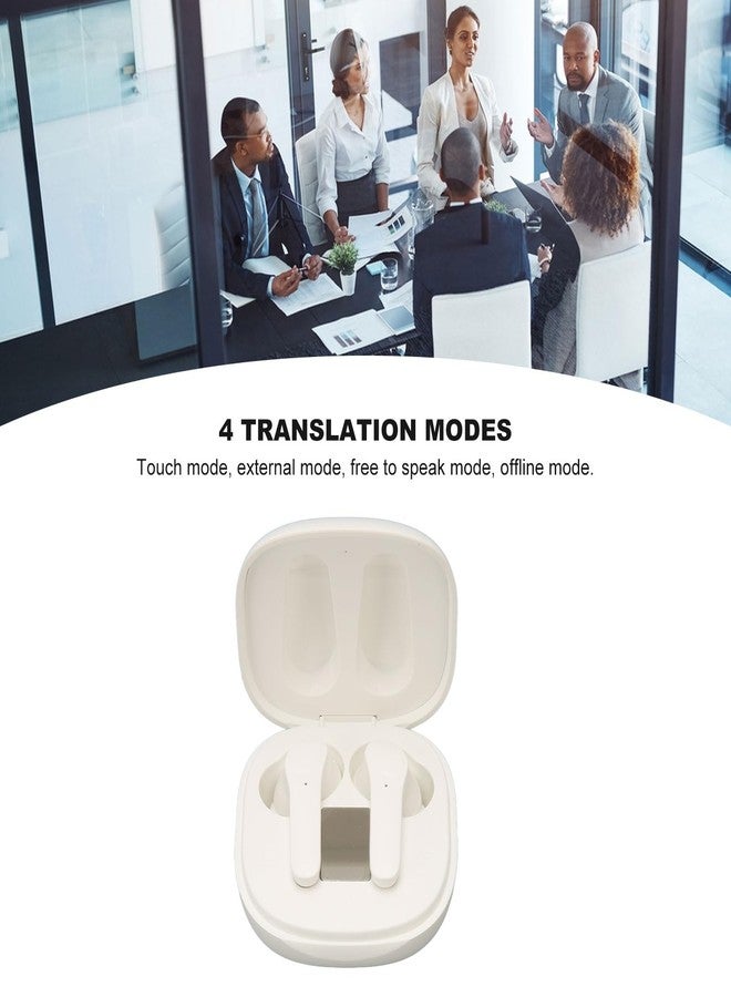 Sanpyl Language Translator Earbuds, Support 74 Languages 70 Accents Real Time 4 Translation Modes BT 5.0, Earbuds for Travel (White-1) - Image 2
