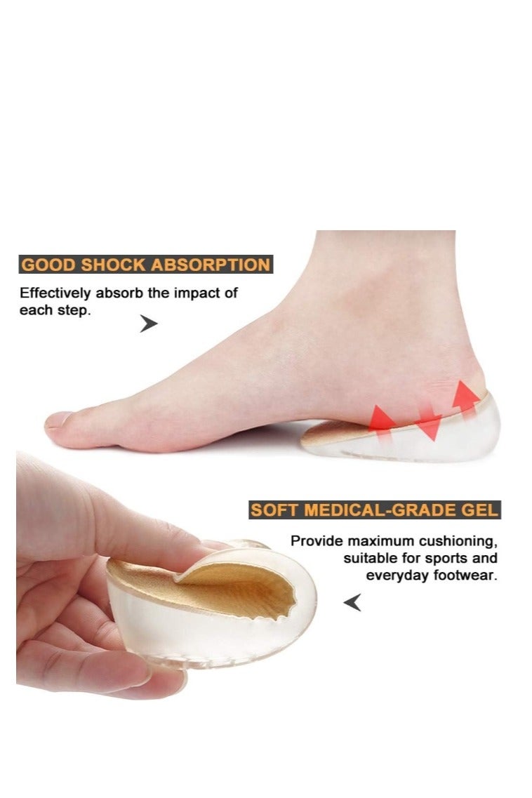 OASIS-TH Women 2.5CM Increased Shoe Insoles Height Increase Shoe Inserts, Inner Heightening Insole Silicone Socks Inner Invisible Heightening Pad Foot Pad Heel Pad Half Pad Anti-Wear Shock Absorption 1 Pair - Image 3