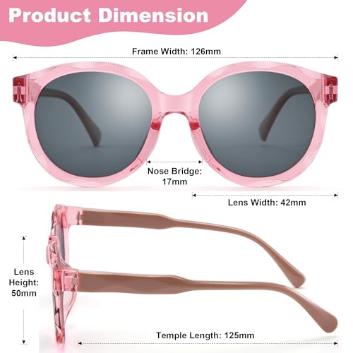 AZorb Kids Polarized Sunglasses for Girls and Boys, TR90 Flexible Round Sunglasses UV400 Outdoor Shades for Kids Ages 3–8 - Image 5