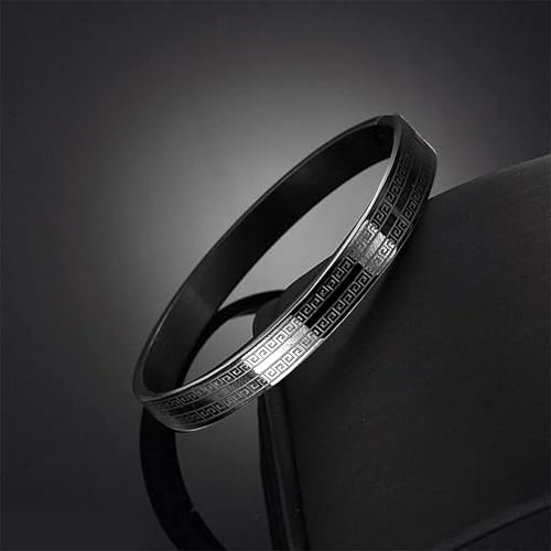 MEENAZ Bracelet for Man Black Stylish Boys brother boyfriend gents/Fashion Kada for men/Rakhi Bracelets for Men Metal/Stainless Steel Kada Hand Mens Kadas Bracelet valentine Gift open kada - Image 2