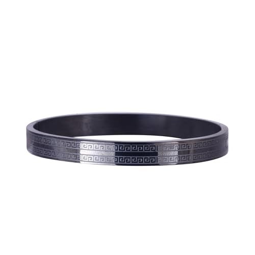 MEENAZ Bracelet for Man Black Stylish Boys brother boyfriend gents/Fashion Kada for men/Rakhi Bracelets for Men Metal/Stainless Steel Kada Hand Mens Kadas Bracelet valentine Gift open kada - Image 1