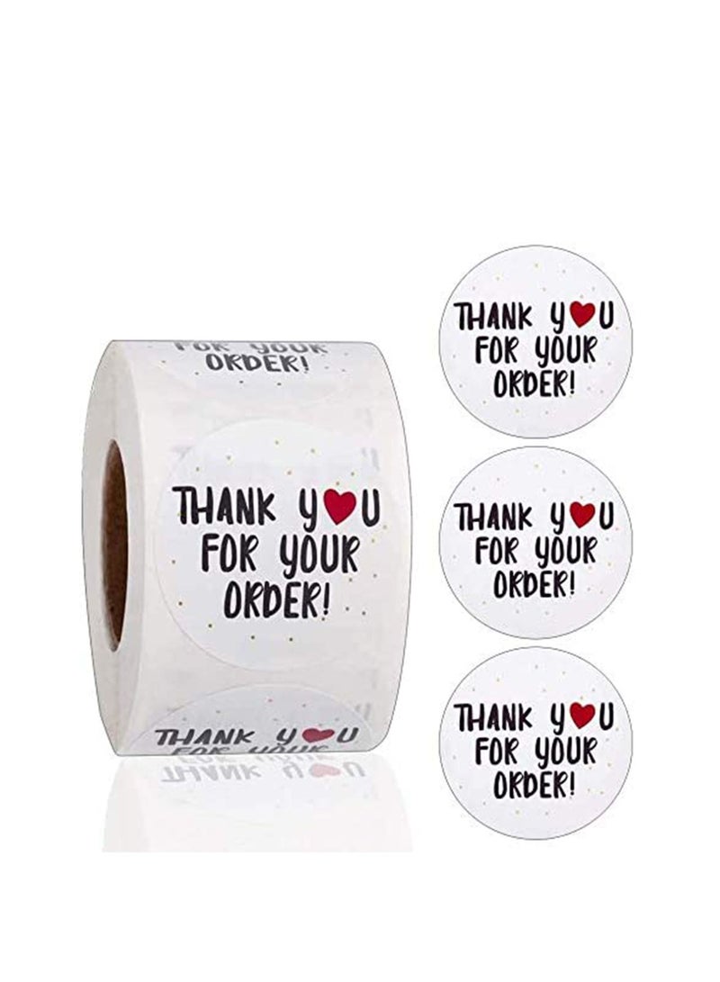 SYOSI Handmade with Love Sticker, Round Rose Floral Round Stickers, Seal Adhesive Labels, Strong Adhesive Hot Glue Coated Paper - Image 1