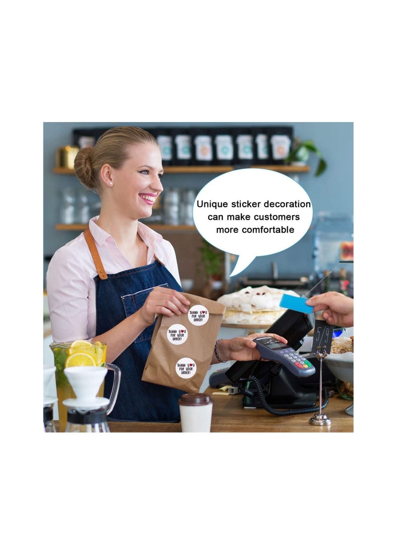 SYOSI Handmade with Love Sticker, Round Rose Floral Round Stickers, Seal Adhesive Labels, Strong Adhesive Hot Glue Coated Paper - Image 3