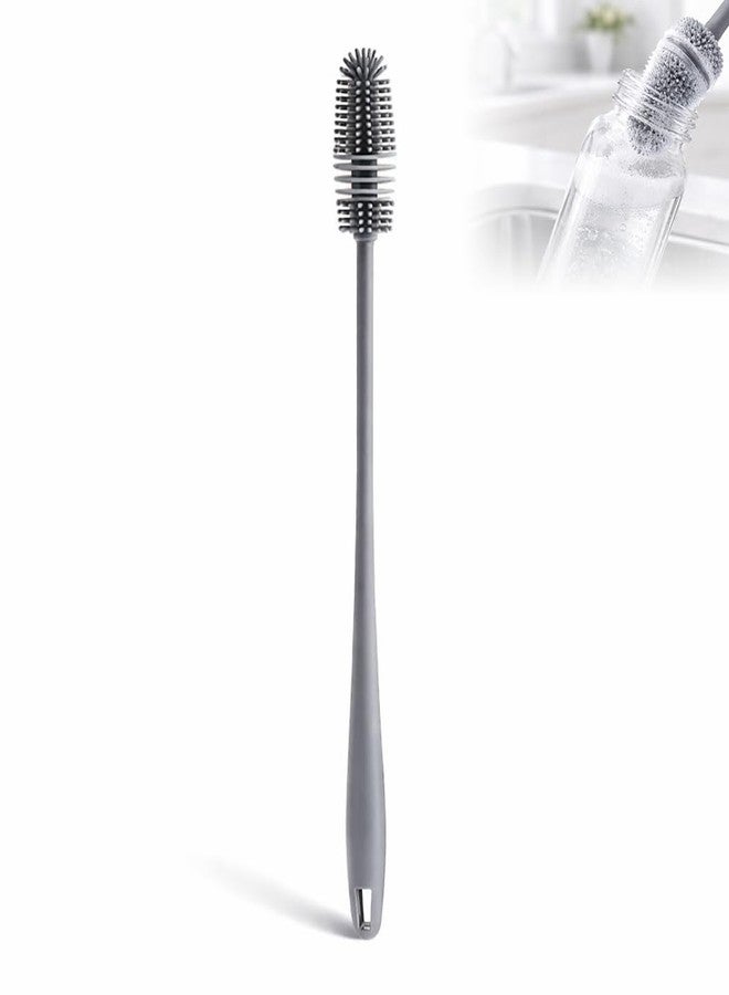 MIKANIX Silicone Bottle Cleaning Brush with Long Handle | Flexible Deep Cleaning Brush for Water Bottles |Baby Bottles, Flasks & Glassware | Reusable Kitchen | Bottles Cleaner (Pack of 1) - Image 1