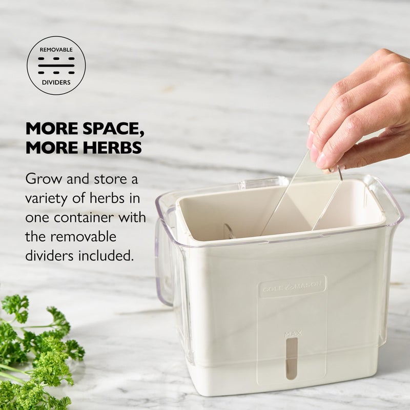 Cole & Mason Fresh Herb Keeper - Acrylic Storage Container for Refrigerator - Storage for Herbs & Vegetables for Fridge - Fresh Herb Keeper - Image 4