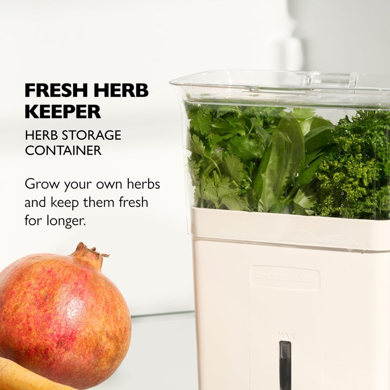 Cole & Mason Fresh Herb Keeper - Acrylic Storage Container for Refrigerator - Storage for Herbs & Vegetables for Fridge - Fresh Herb Keeper - Image 2