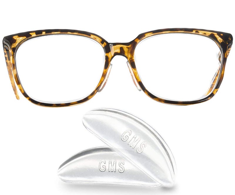 GMS GMS Optical 1.8 Reg Thick / 13mm Short Length - Kids Small Adhesive Anti-Slip Contoured Silicone Eyeglass Nose Pads - Perfect for Kids Glasses and Smaller Frames (13mm x 6.5mm x 1.8mm)(5 Pair)(Clear)  - Image 2