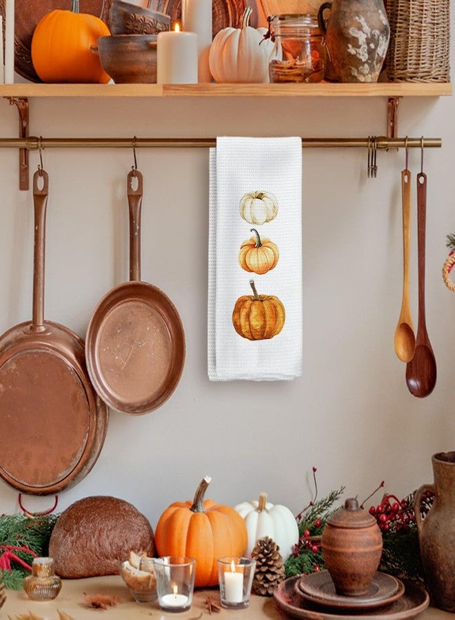 Tzhim Fall Kitchen Towels, Pumpkin Decorative Hand Towels for Bathroom, Vintage Pumpkins Dish Towel Dishcloths Tea Towel for Kitchen Drying, Farmhouse Autumn Decor Bathroom Decor, 16x24in - Image 5