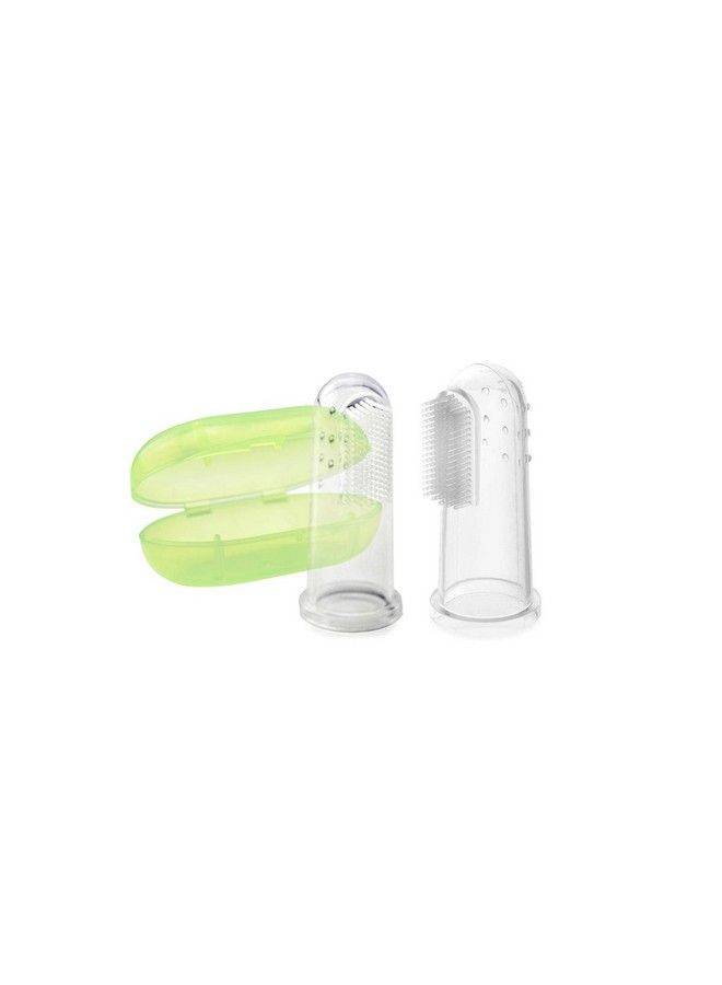 Beebaby Silicone Finger Brush With Carry Case Pack Of 2 For Baby (Green) - Image 4