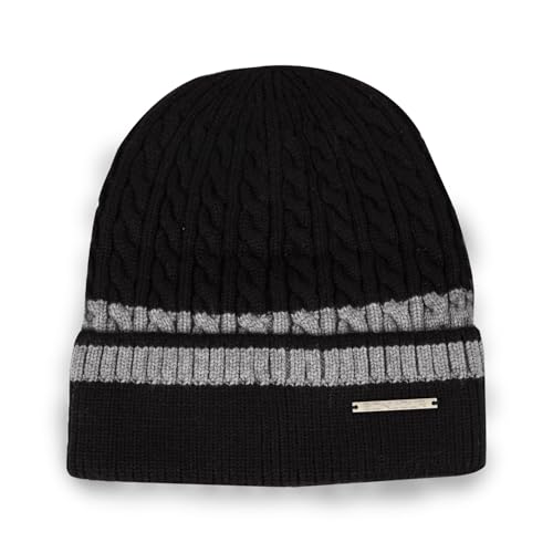 Bonjour Unisex Woolen Winter Cap for Men & Women | Thermal Wear Stylish Soft Winter Caps for Boys & Girls | Beanie Cap Black - Image 1