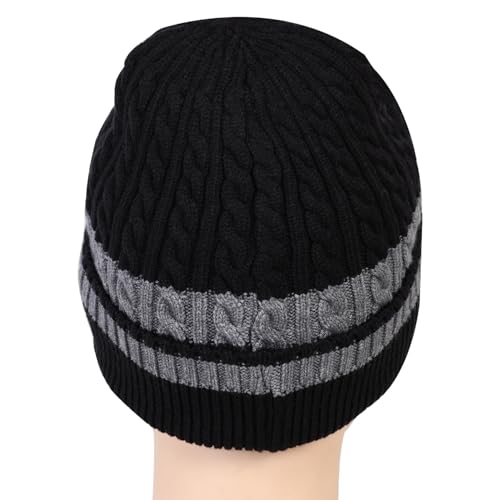 Bonjour Unisex Woolen Winter Cap for Men & Women | Thermal Wear Stylish Soft Winter Caps for Boys & Girls | Beanie Cap Black - Image 4