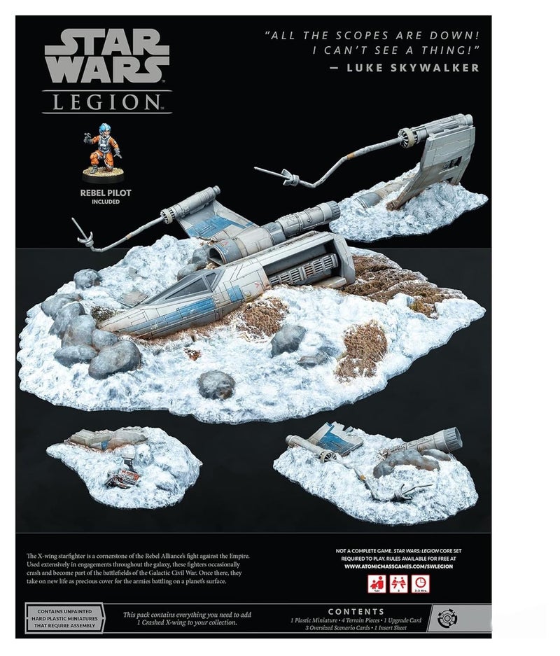 Atomic Mass Games Star Wars Legion Crashed X-Wing Terrain Expansion | Two Player Battle Game | Miniatures Strategy Game for Adults and Teens | Ages 14+ | 3 Hours Playtime - Image 1