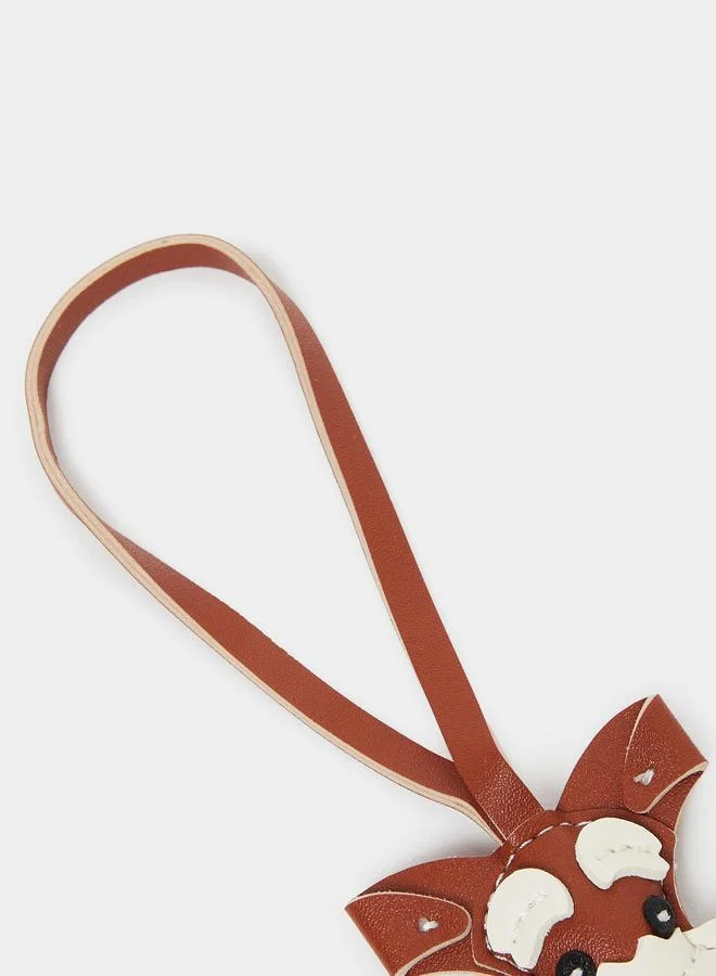ستايلي Brown Leather Dog Charm