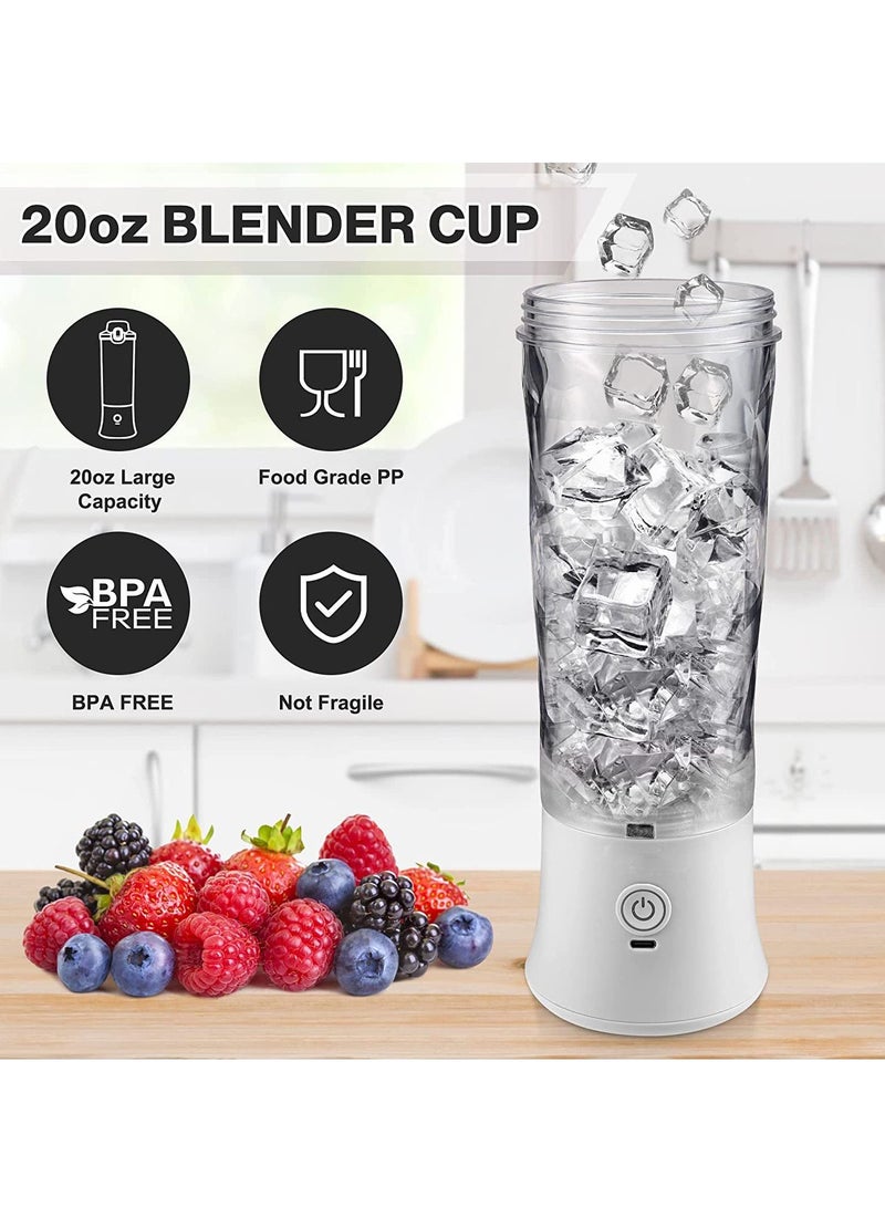 Portable Blender Personal Size Blender for Shakes and Smoothies Blender with 6 Blades 20oz Mini Mixer Rechargeable for Kitchen/Gym/Travel/Office BPA-Free - Image 3