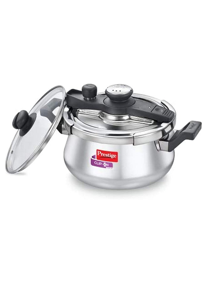 Prestige Svachh Clip-on 5 Litre Stainless Steel Pressure Handi - Image 1