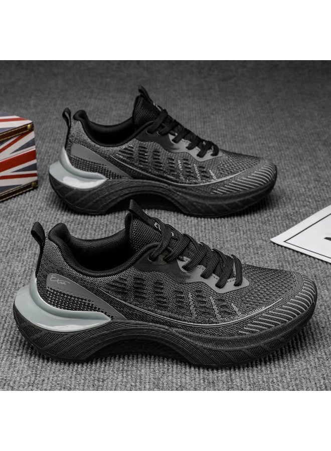 Aigle Sports Shoes Uni Casual Mesh Breathable Lightweight Durable Outdoor Running Shoes Graphite Black Size 43 - Image 1