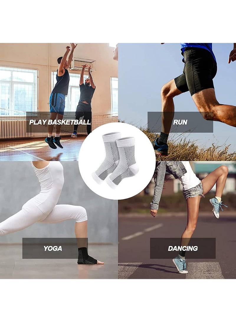 Sweet seven جوارب الأعصاب (3 أزواج) - دعم ضغط الكاحل ودعم القوس للنساء والرجال (S/M) - Image 4