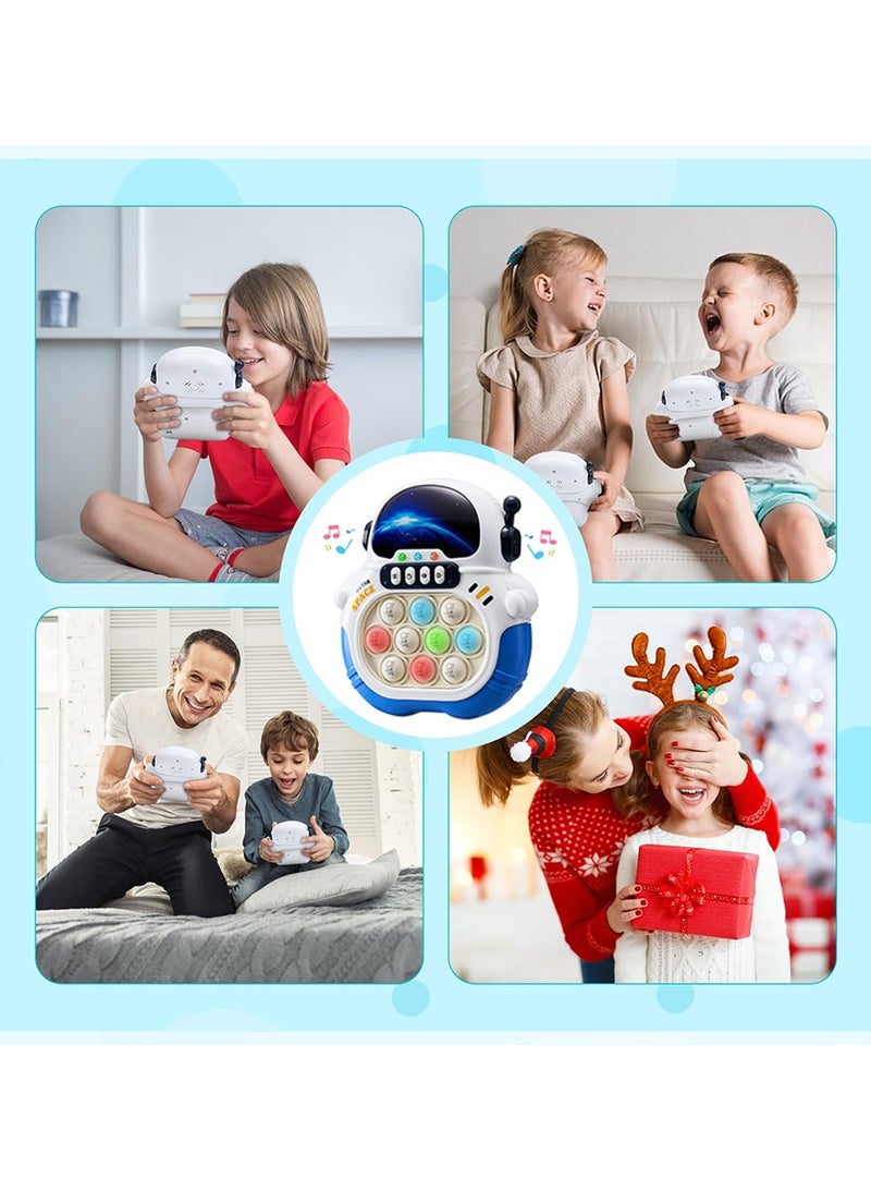 Electronic Quick Push Light Up Pop Game Fidget Toys with Music for Adults and Kids, Handheld Puzzle Game Sensory Toys, Machine Push Pop Bubble Fidget Sensory Toy Birthday Gifts for Boys Girls (Blue) - Image 5