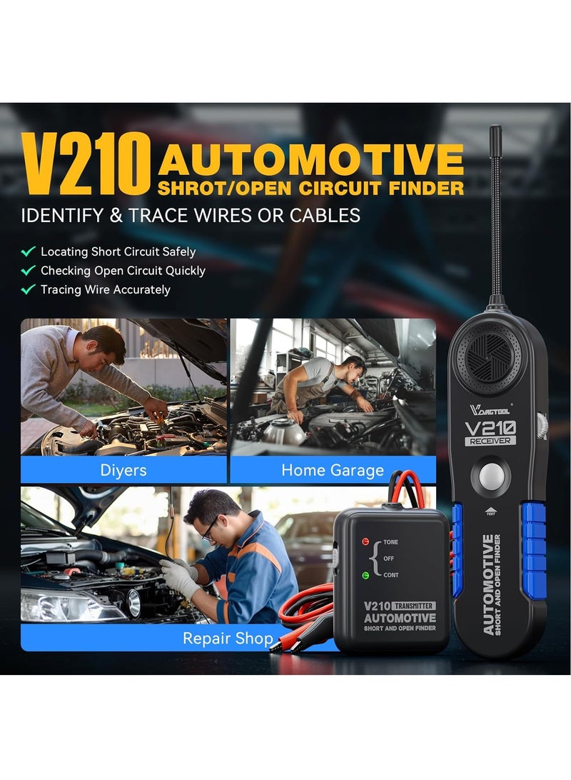 Vdiagtool V210 Wire Tracer Automotive Electrical Open & Short Finder Circuit Tester Wire Breaker Finder Fault Probe Cable Tracker Electrical DC 6-42V  - Image 2