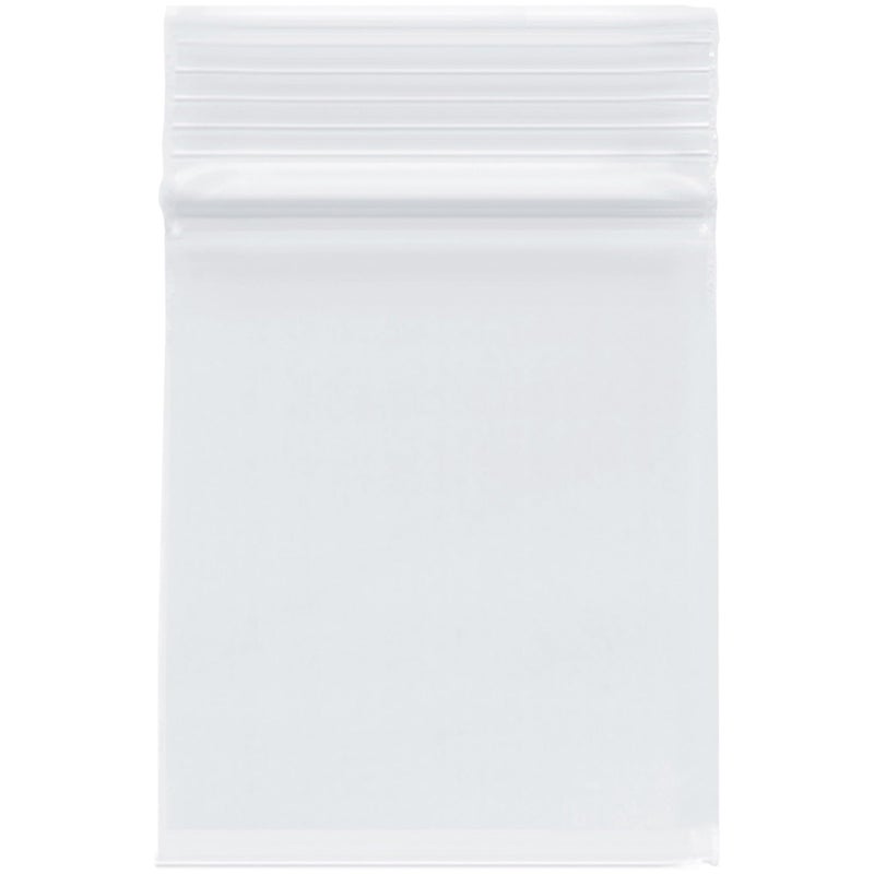 Plymor 2.5" x 3" (Case of 1,000), 4 Mil Heavy Duty Zipper Reclosable Plastic Bags