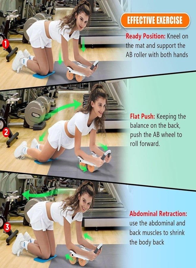 HVG TRADERS Professional Automatic Rebound Abdominal Abs Wheel with Elbow Support and Timer, Ab Roller Wheel for Effective Abdominal Muscles and Core Strengthening - Image 4
