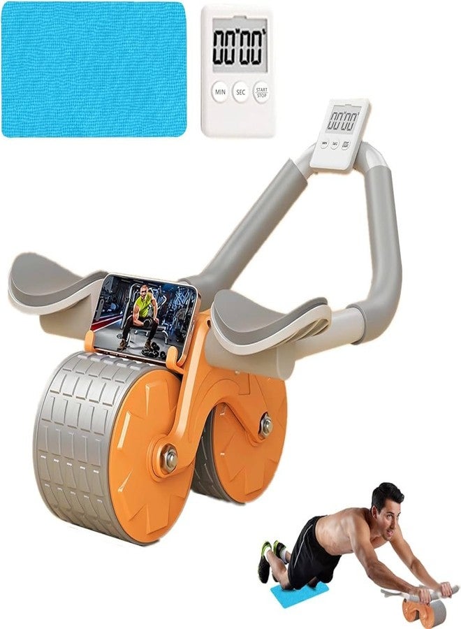 HVG TRADERS Professional Automatic Rebound Abdominal Abs Wheel with Elbow Support and Timer, Ab Roller Wheel for Effective Abdominal Muscles and Core Strengthening - Image 1