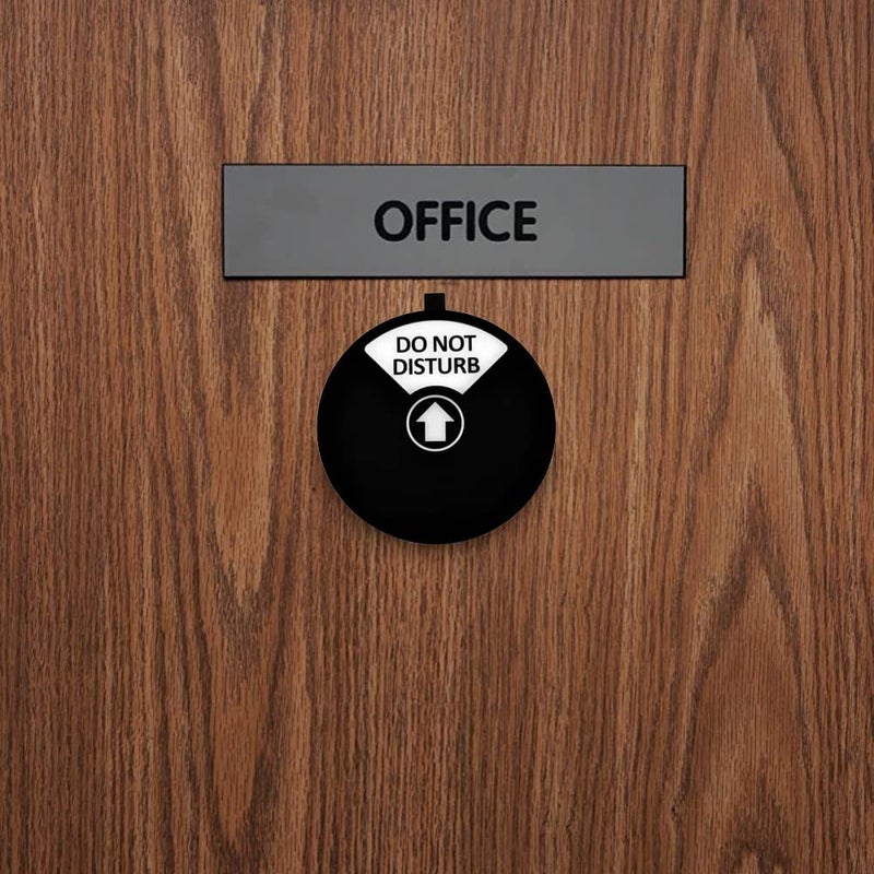 Kichwit Privacy Sign for Office, Do Not Disturb, Out of Office, Please Knock, In a Meeting (Black&White) - Image 4