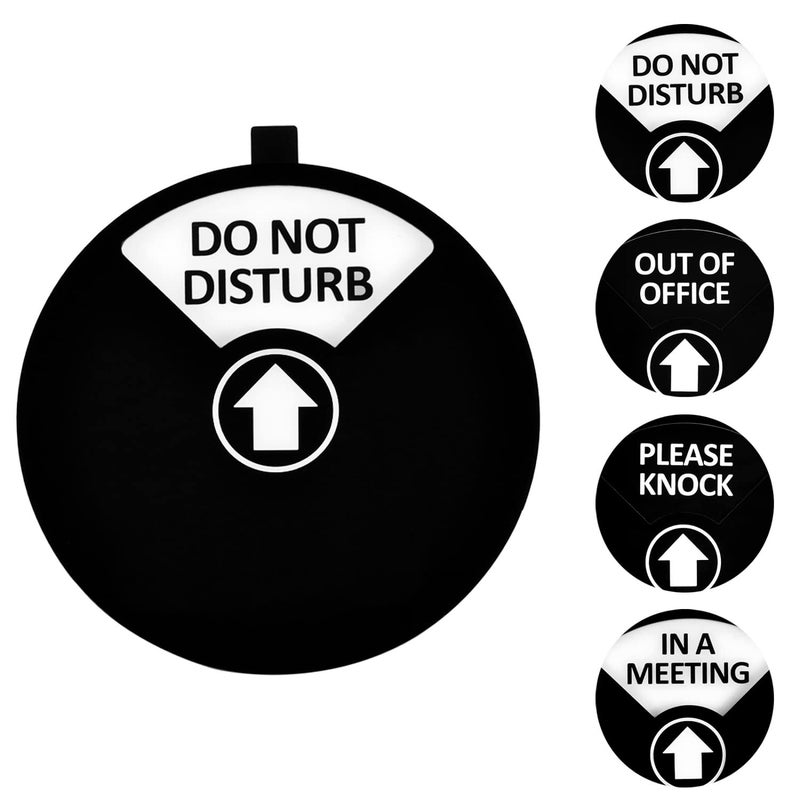 Kichwit Privacy Sign for Office, Do Not Disturb, Out of Office, Please Knock, In a Meeting (Black&White) - Image 2